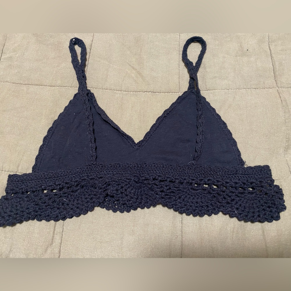 Black Medium Crochet Bralette - Picture 2 of 2